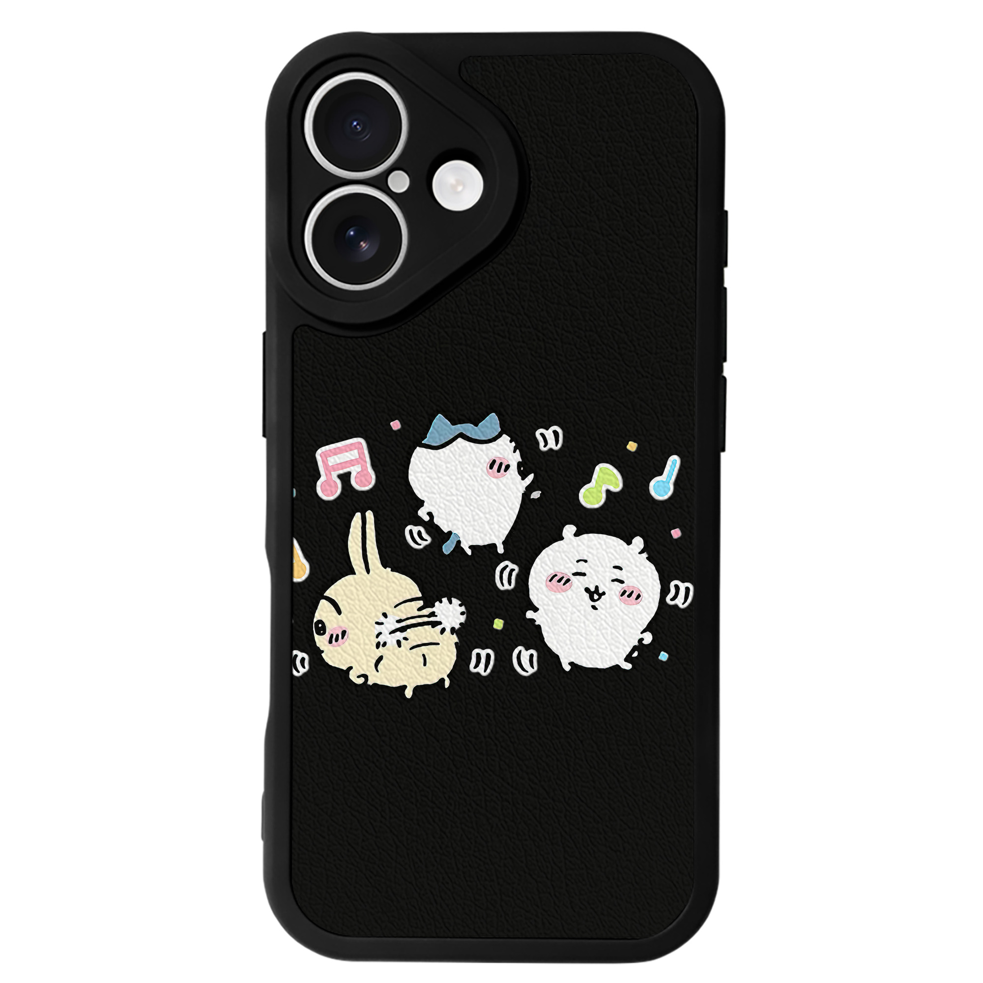 （画像用） ちいかわ うさぎ Chii-kawa usagi 【iPhone 16シリーズ対応】シリコンスマホケース（レザー調） 材質：シリコン